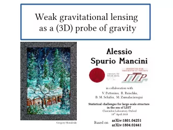 We  a  k  g  r  a  v  i  t  a  t  i  o  n  a  l  l  e  n  s  i  n  g  a  s  a  (  3  D  )  p  r  o