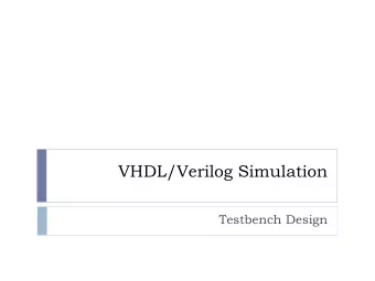 VHDL/Verilog Simulation  Testbench Design  The Test Bench Concept  Elements of a VHDL/Verilog