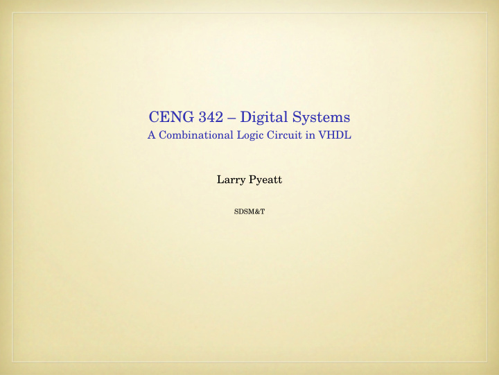 ceng 342 digital systems