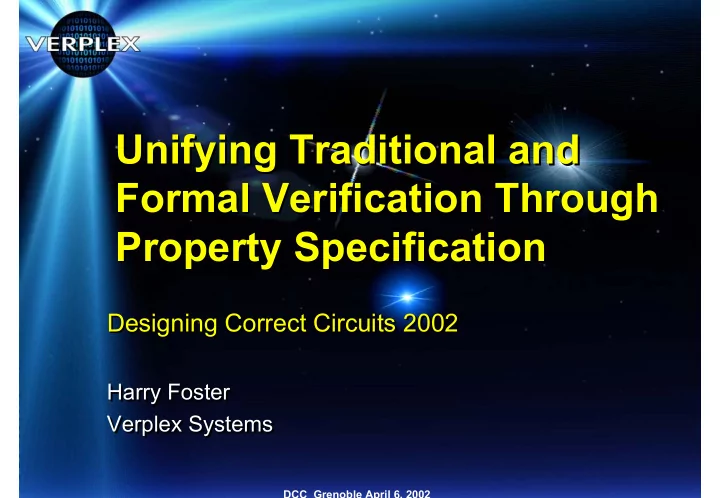 unifying traditional and unifying traditional and formal