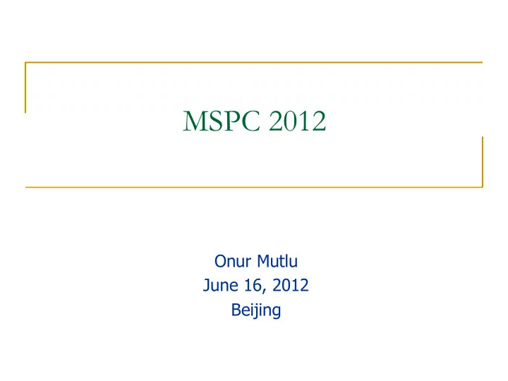 mspc 2012