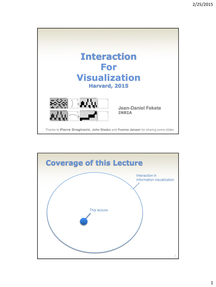 interaction for visualization