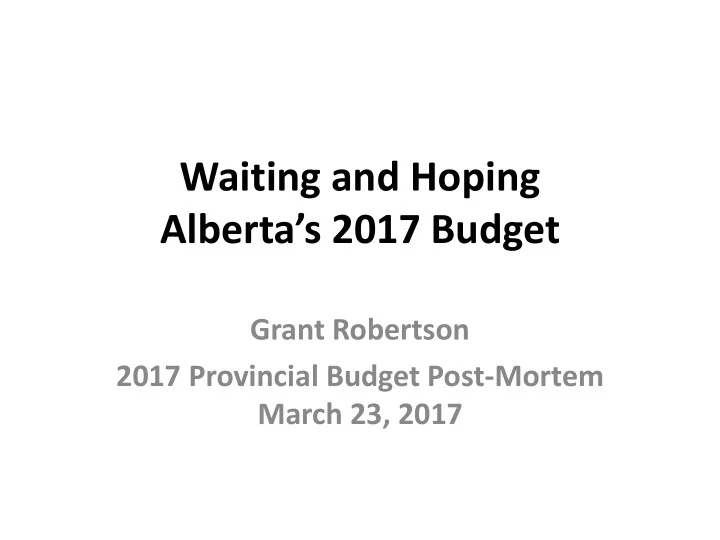 alberta s 2017 budget