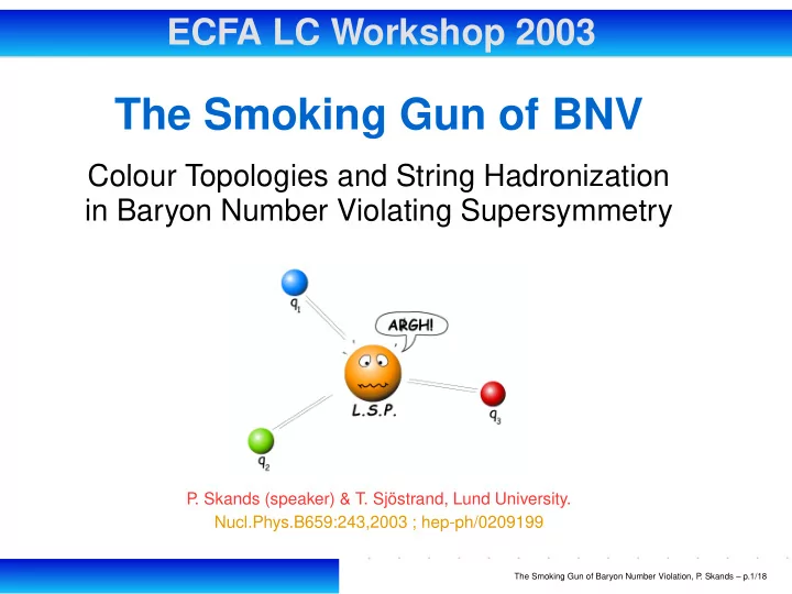 the smoking gun of bnv