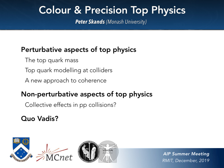 colour precision top physics