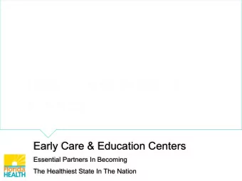 Healthiest Weight  Florida  Early Care &amp; Education Centers  Essential Partners In Becoming  The