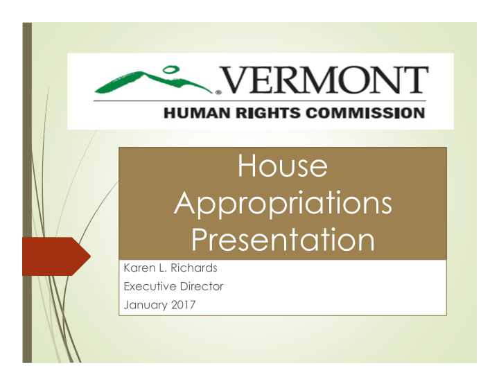 house appropriations presentation