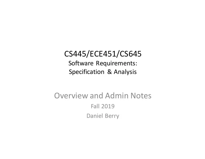 cs445 ece451 cs645