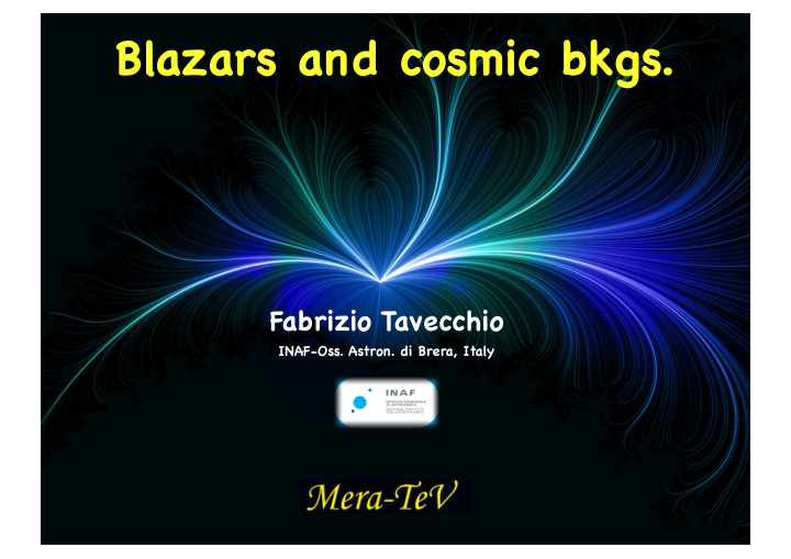 blazars and cosmic bkgs