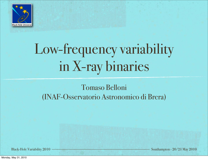 low frequency variability in x ray binaries