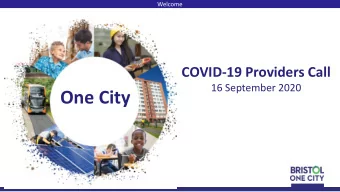 One City  City Office and the One  One City  City Plan  WHAT ARE WE TRYING TO SOLVE?  HOW WE ARE