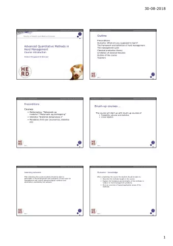 30-08-2018  Department of Veterinary and Animal Sciences  Department of Veterinary and Animal