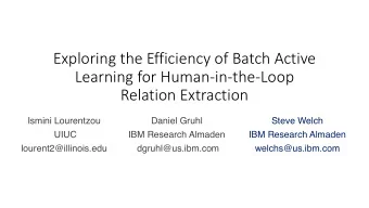 Exploring the Efficiency of Batch Active  Learning for Human-in-the-Loop  Relation Extraction