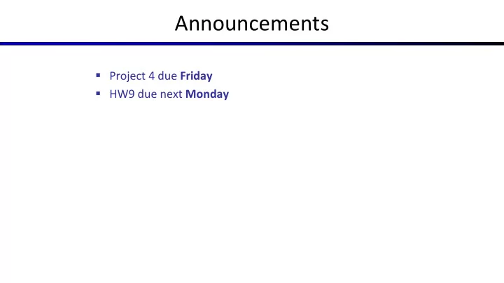 announcements