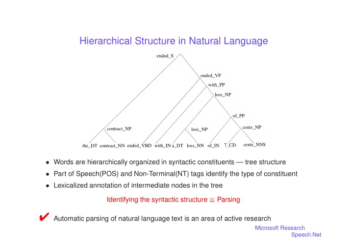 exploiting syntactic structure for language modeling