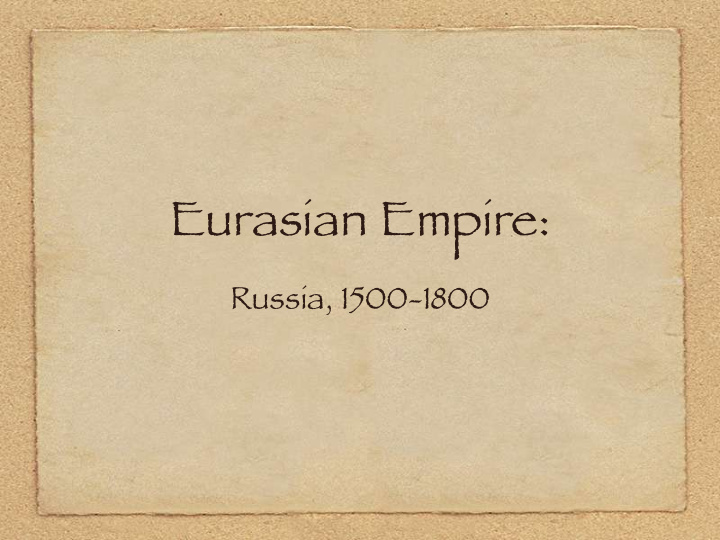 eurasian empire