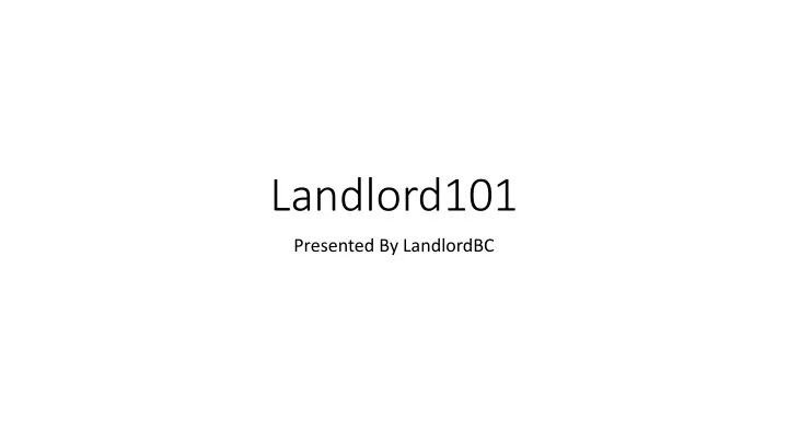 landlord101