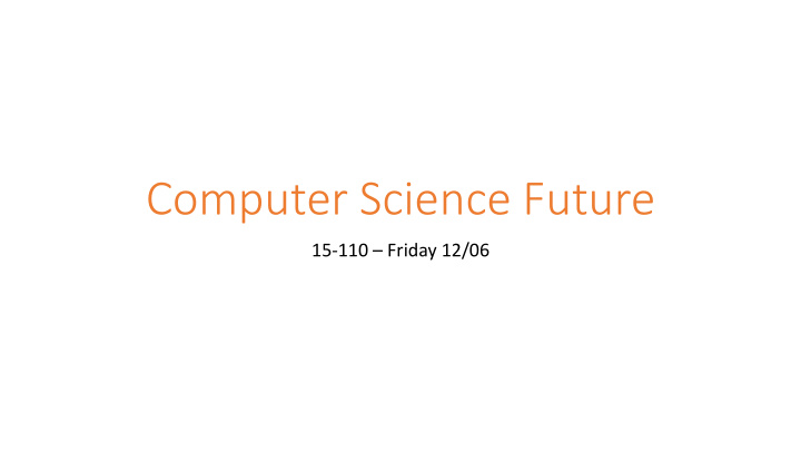 computer science future