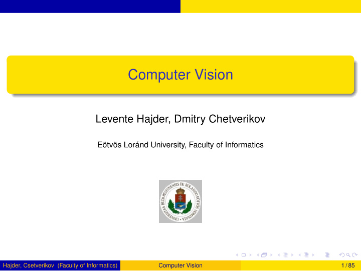 computer vision