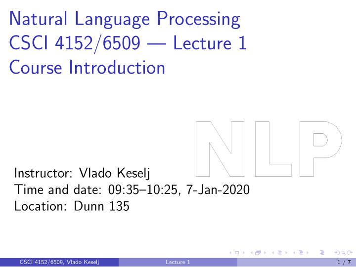 natural language processing csci 4152 6509 lecture 1