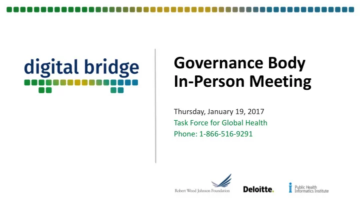 governance body in person meeting