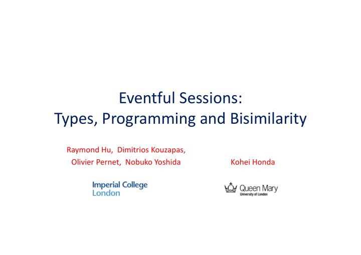 eventful sessions eventful sessions types programming and