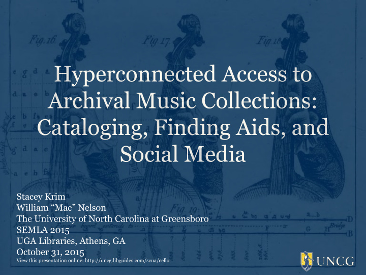 hyperconnected access to archival music collections