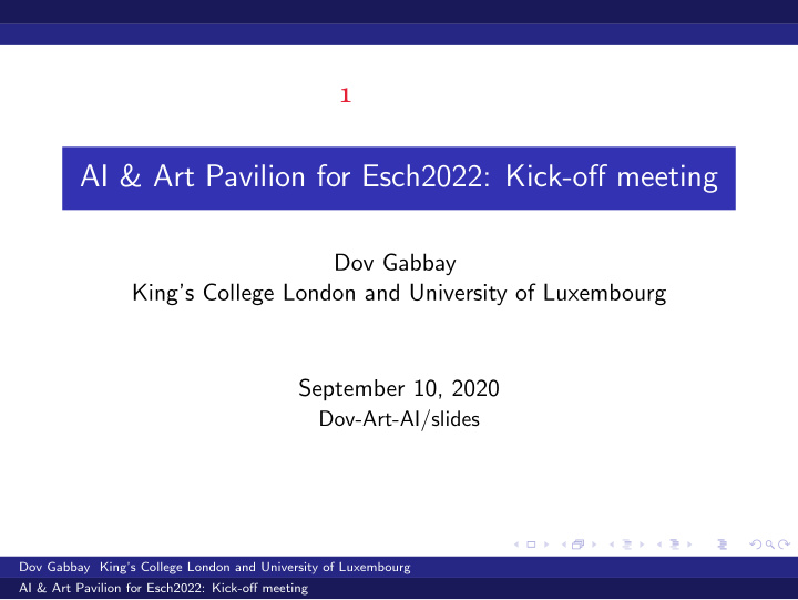 ai art pavilion for esch2022 kick off meeting