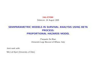 SEMIPARAMETRIC MODELS IN SURVIVAL ANALYSIS USING BETA  PROCESS:  PROPORTIONAL HAZARDS MODEL