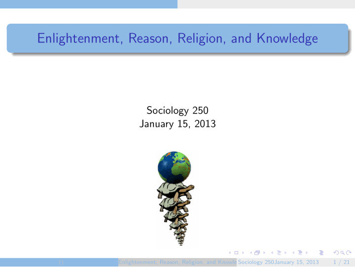 enlightenment reason religion and knowledge