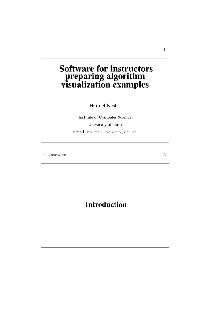 software for instructors preparing algorithm