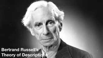 Bertrand Russells  Theory of Descriptions  FREGES BASIC LAW 5 For any concepts, F and G , the
