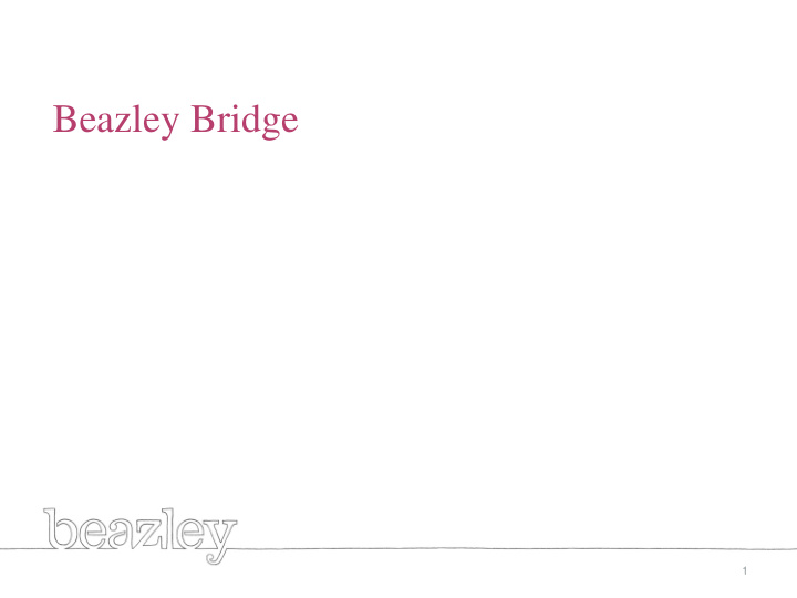 beazley bridge