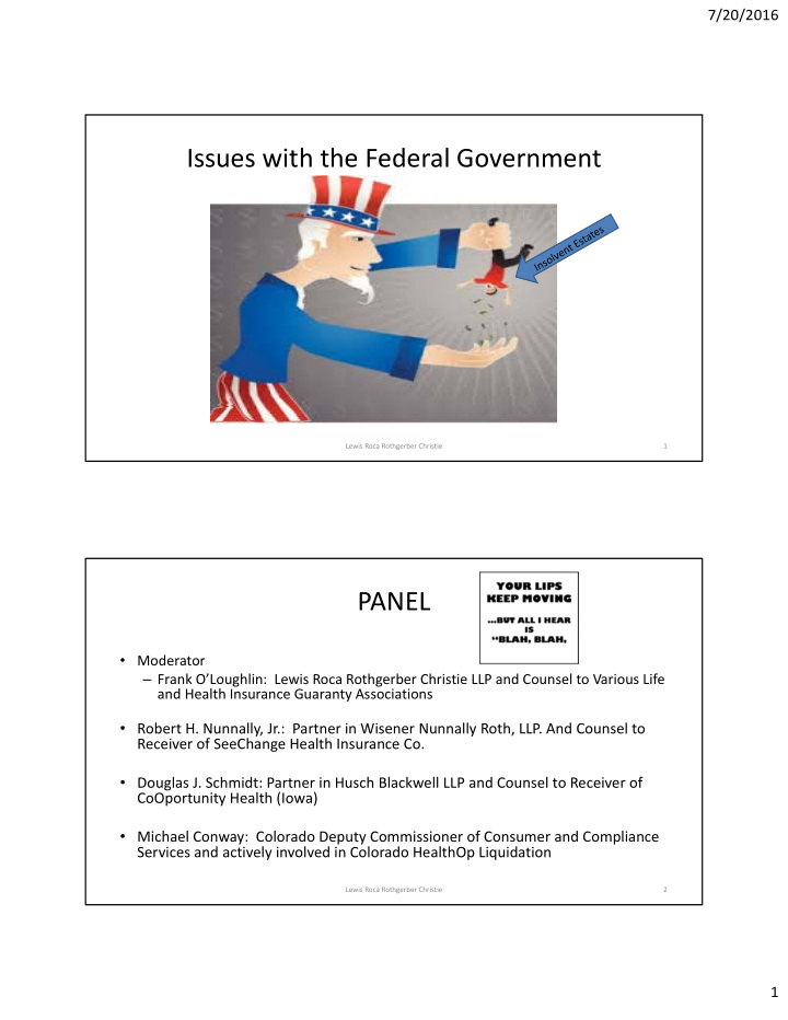 issues with the federal government
