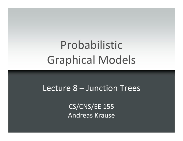 probabilistic graphical models