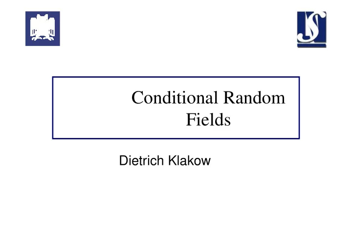 conditional random fields