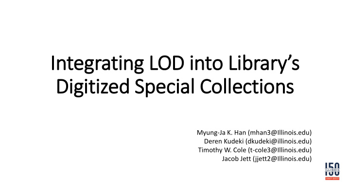 integrating lod into library s