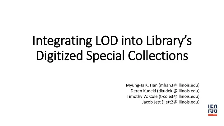 integrating lod into library s