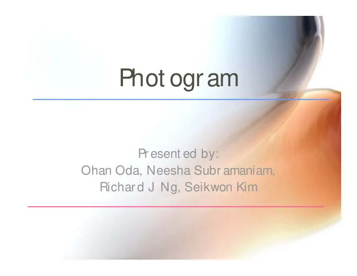 phot ogram