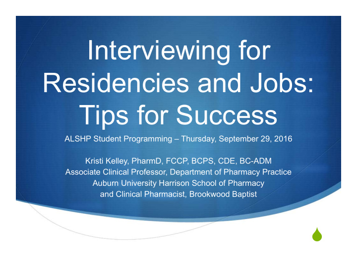 interviewing for residencies and jobs tips for success