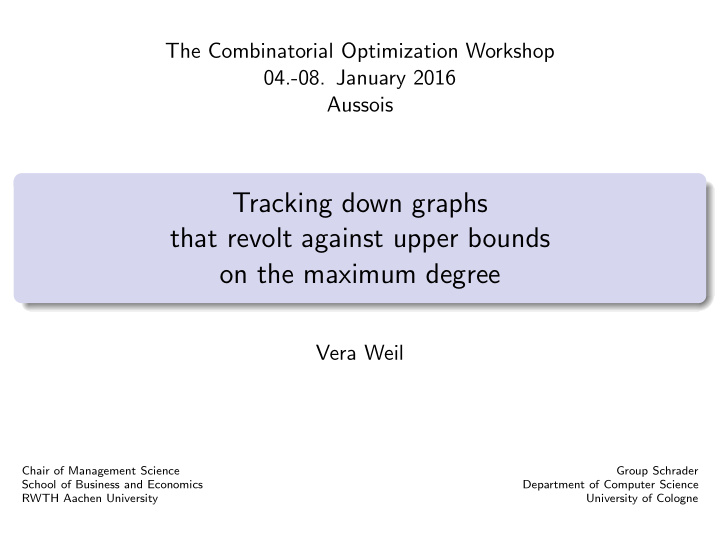 tracking down graphs that revolt against upper bounds on