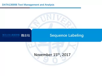 November 15 th , 2017  Natural Language Processing Startup    Joint Distributions