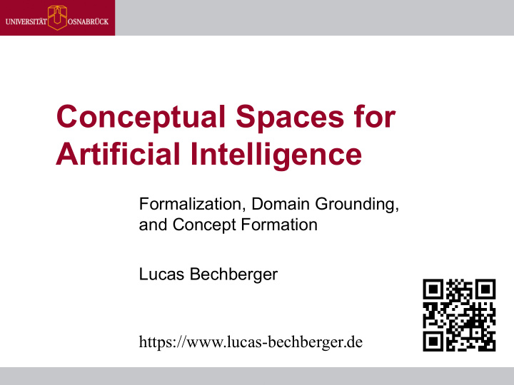 conceptual spaces for artificial intelligence
