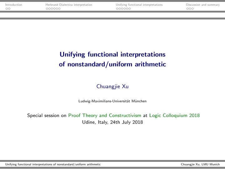 unifying functional interpretations of nonstandard