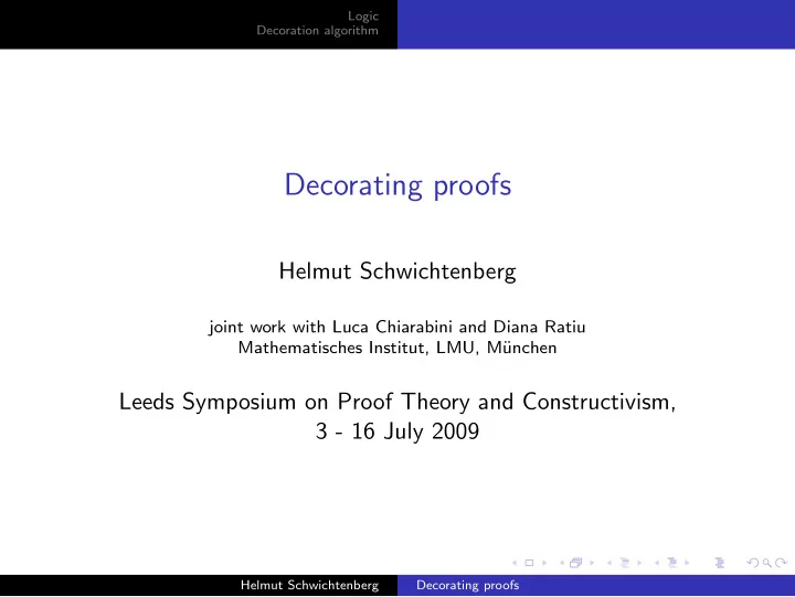 decorating proofs