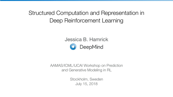 structured computation and representation in deep