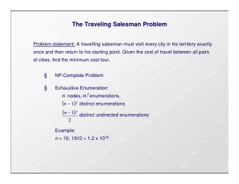 n  !  n  nodes,      enumerations,  ( ) !    n  distinct enumerations  1  (  ) n  1 !