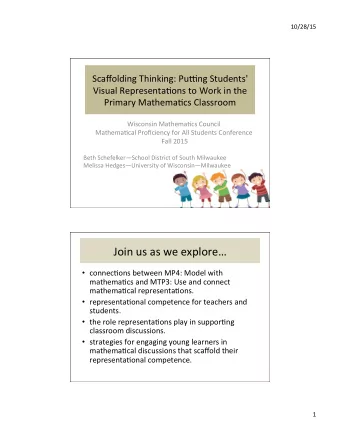 Join  us  as  we  explore    connecAons  between  MP4:  Model