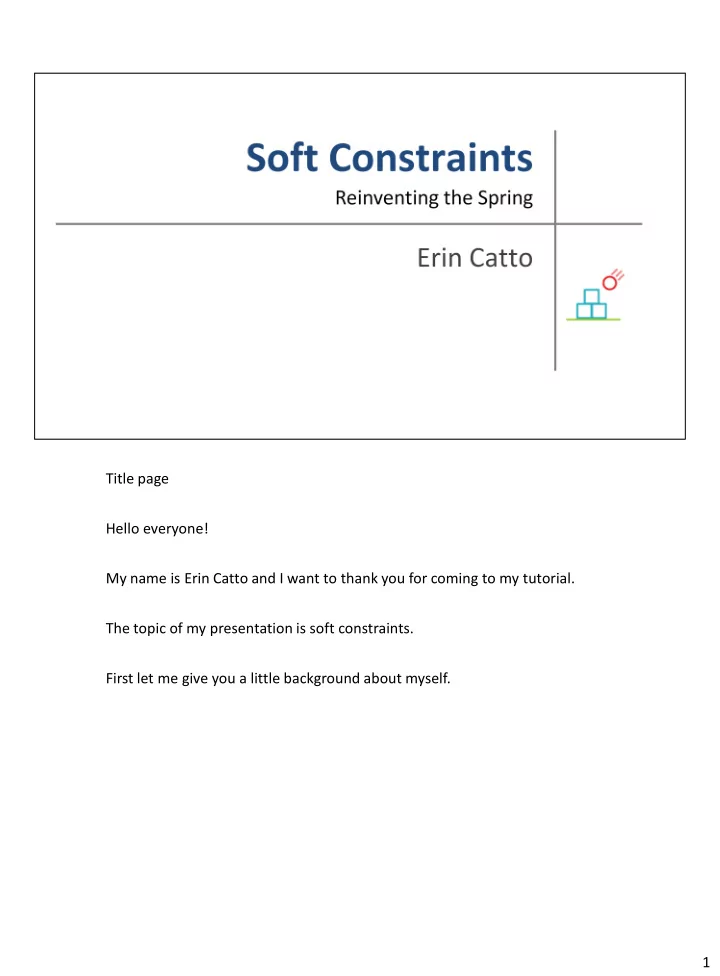 title page hello everyone my name is erin catto and i