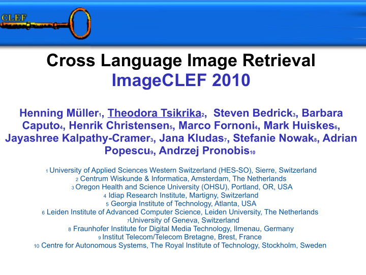 cross language image retrieval imageclef 2010
